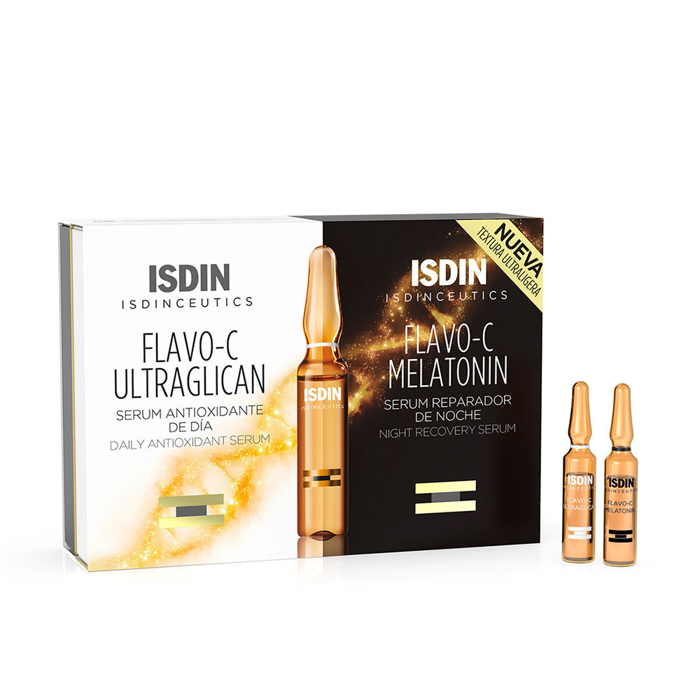 ISDIN  ISDINCEUTICS Flavo-C Melatonin + Ultraglican 10 + 10 ampoules