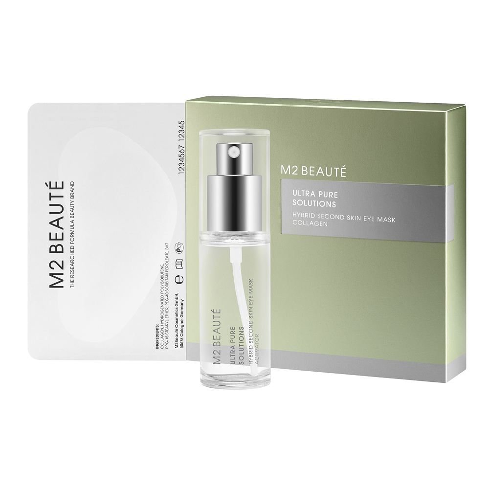M2 BEAUTÉ  HYBRID second skin eye mask collagen 7 aplicaciones