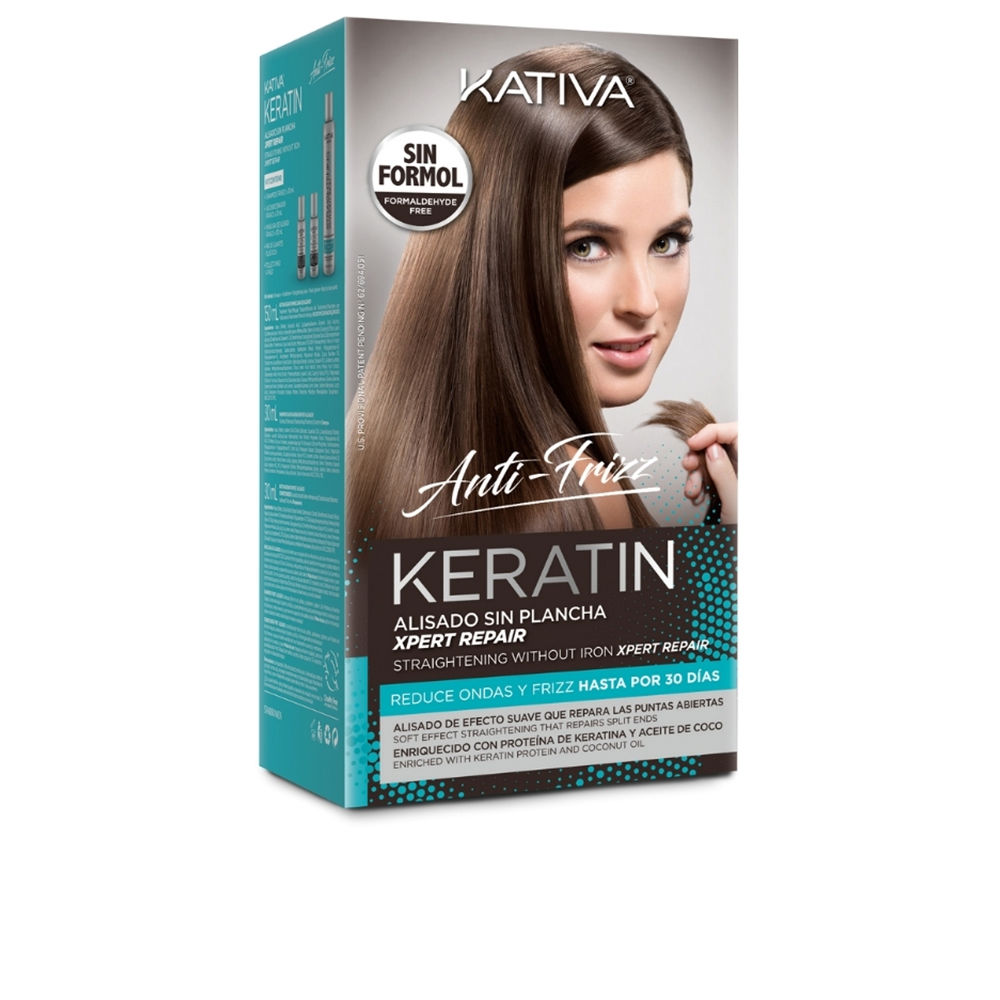 KATIVA  KERATIN ANTI-FRIZZ Brazilian straightening without iron repairs ends 30 days 3 u
