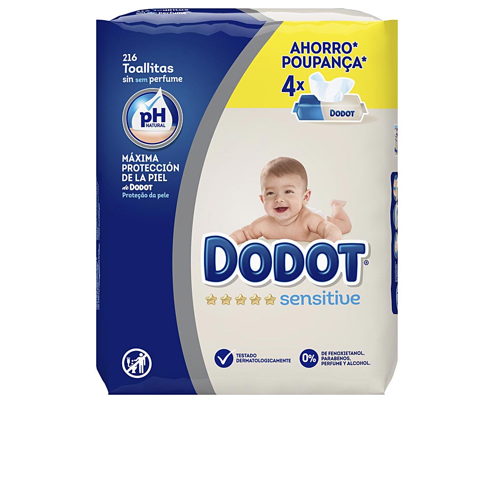 DODOT  DODOT SENSITIVE PH natural toallitas húmedas 216 u