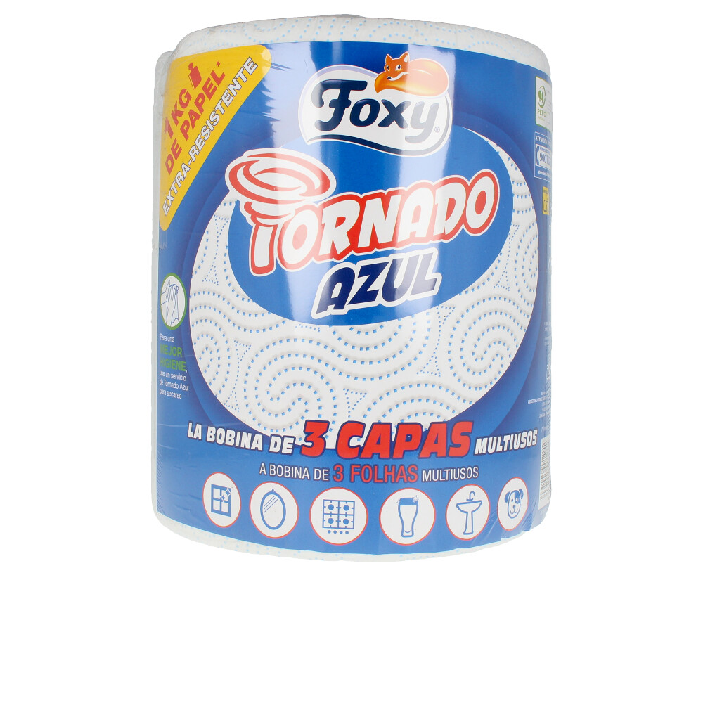 FOXY  TORNADO AZUL bobina multiusos 3 capas 1 kg