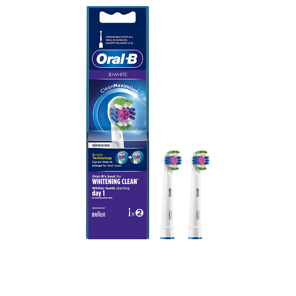 ORAL-B  3D WHITE WHITENING CLEAN cabezales 2 pz