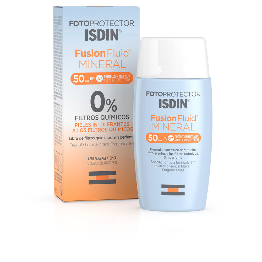 ISDIN  FUSION FLUID MINERAL PHOTOPROTECTOR 0% chemical filters SPF50+ 50 ml