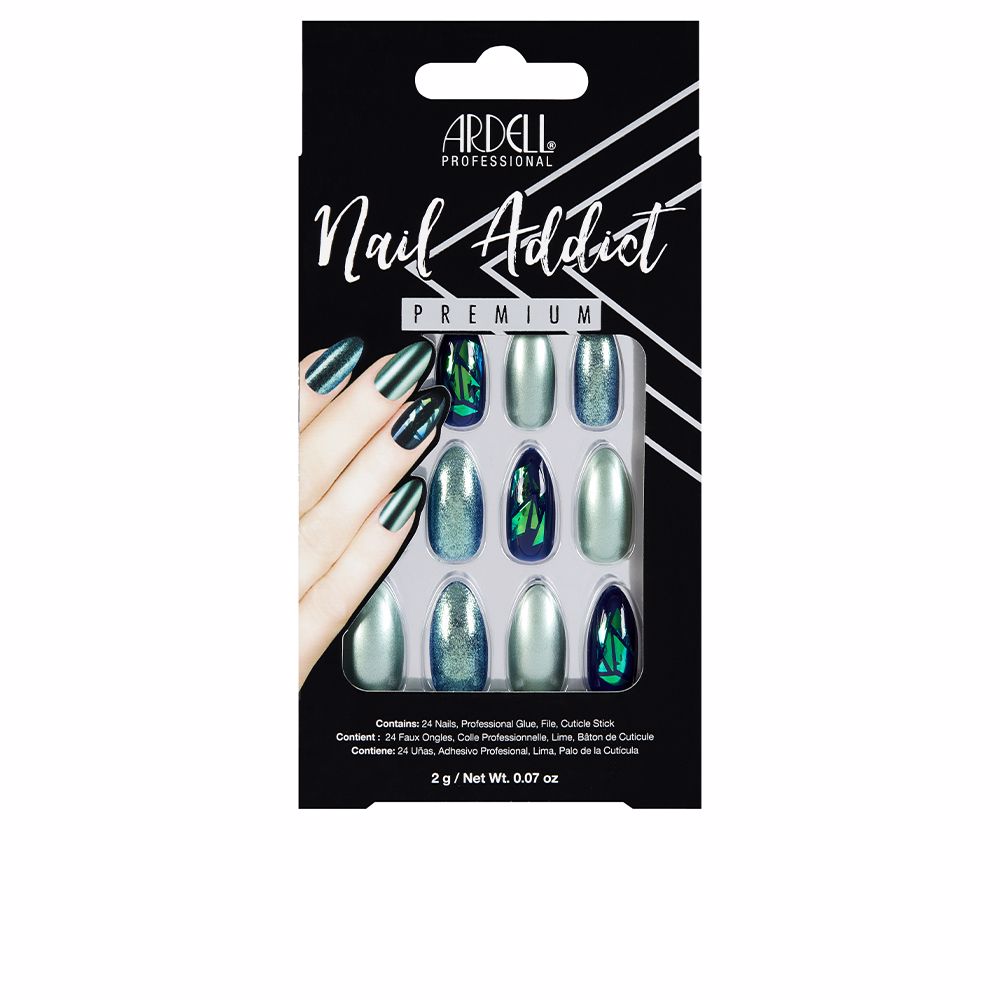ARDELL  NAIL ADDICT green glitter chrome 1 u