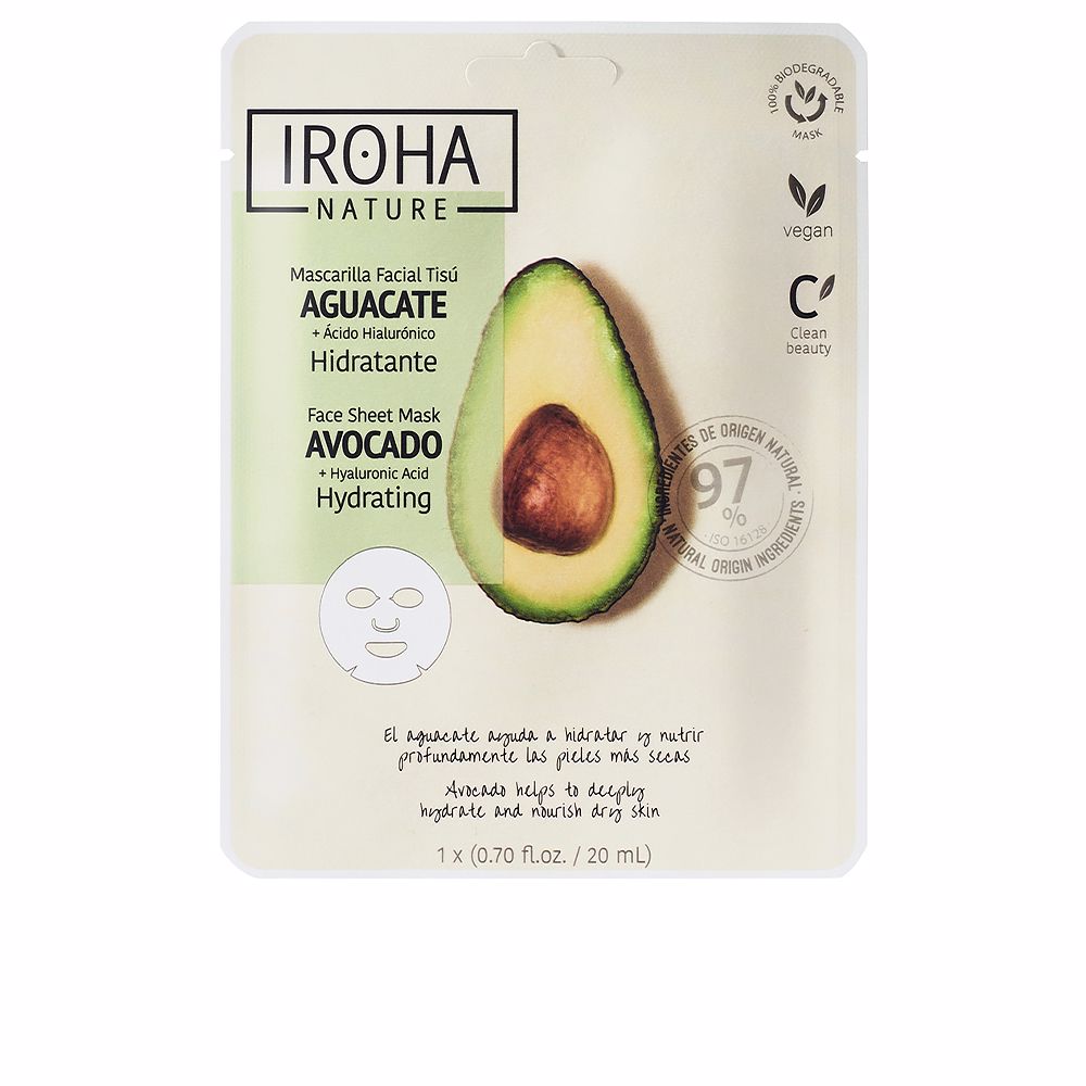 IROHA  NATURE MASK avocado + hyaluronic acid 1 u