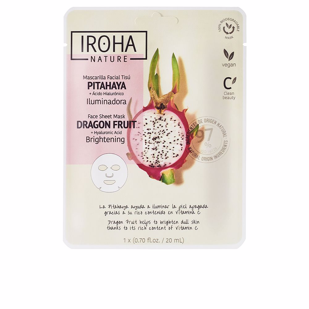 IROHA  NATURE MASK dragon fruit + hyaluronic acid 1 u