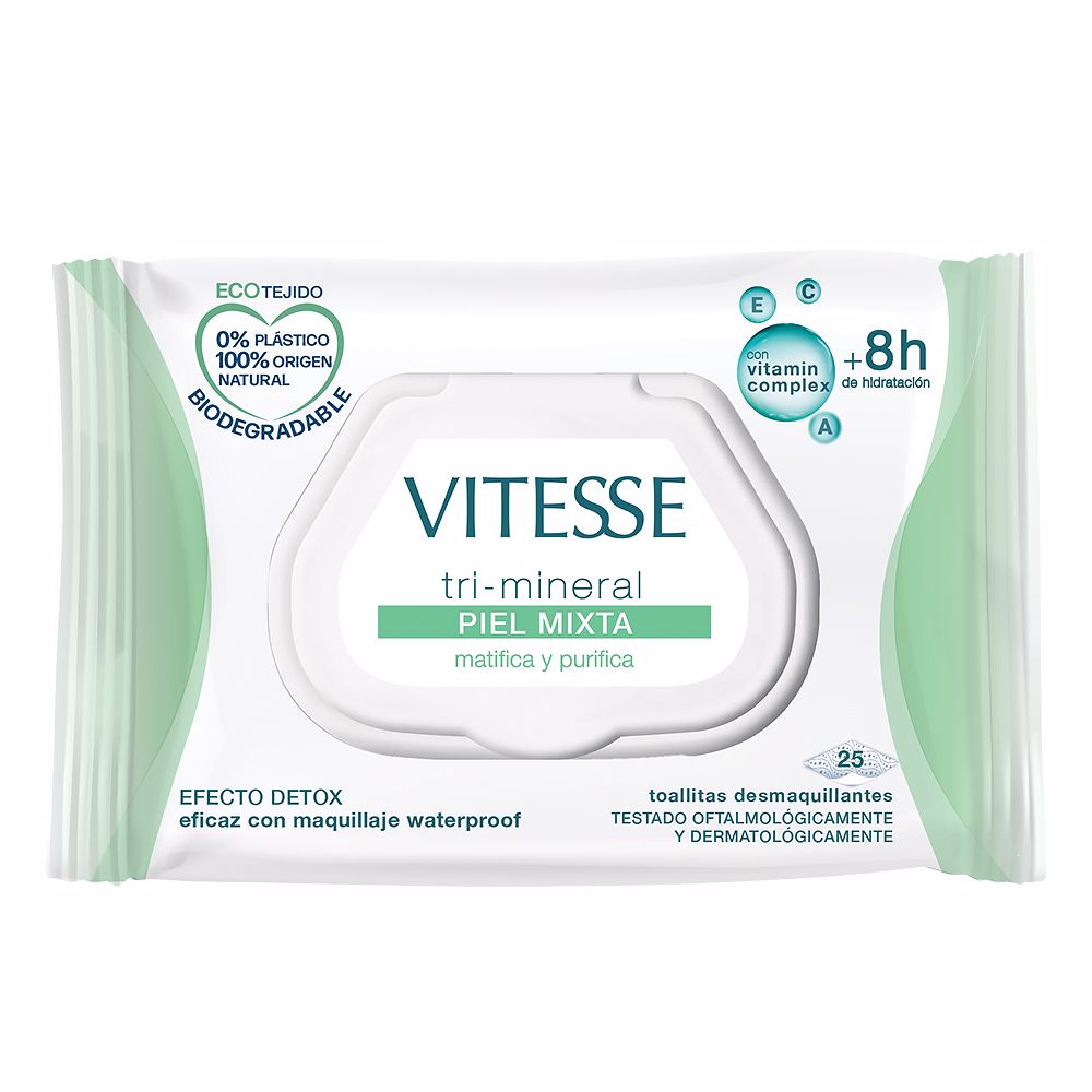 VITESSE  TRI-MINERAL PIEL MIXTA toallitas desmaquillantes 25 u