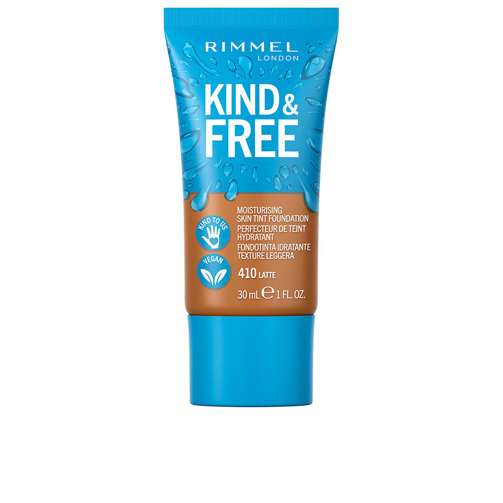 RIMMEL LONDON  KIND & FREE skin tint foundation #410-latte