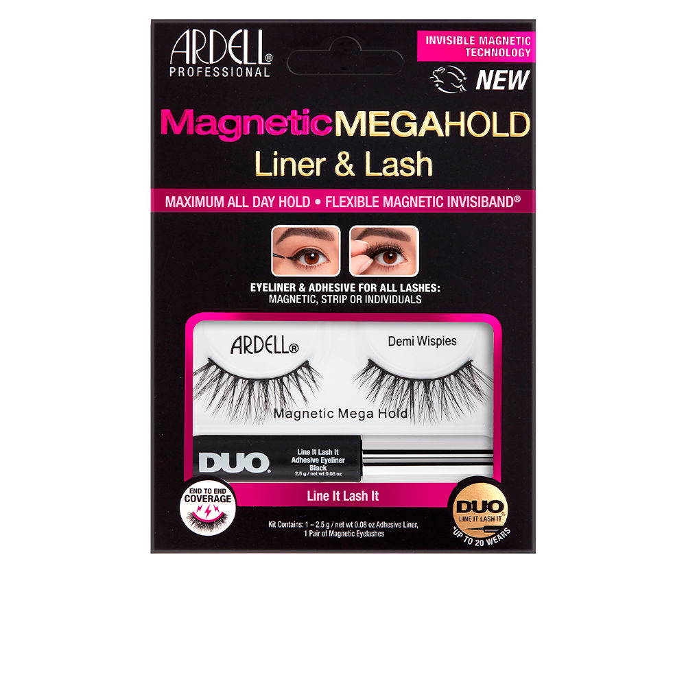 ARDELL  MAGNETIC MEGAHOLD DEMI WISPIES LINER & LASH pestañas 2 u