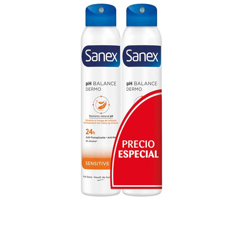 SANEX  DERMO SENSITIVE deodorant spray duo 2 x 200 ml
