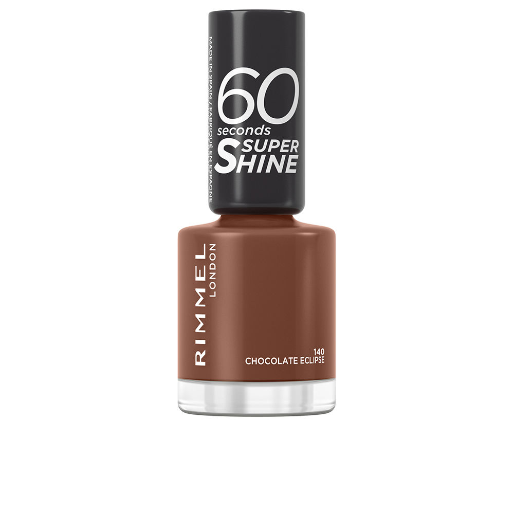 RIMMEL LONDON  60 SECONDS SUPER SHINE nail polish #140-chocolate eclipse 8 ml
