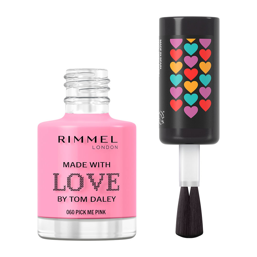 RIMMEL LONDON  MADE WITH LOVE by Tom Daley nail polish #060-pick me pink 8 ml
