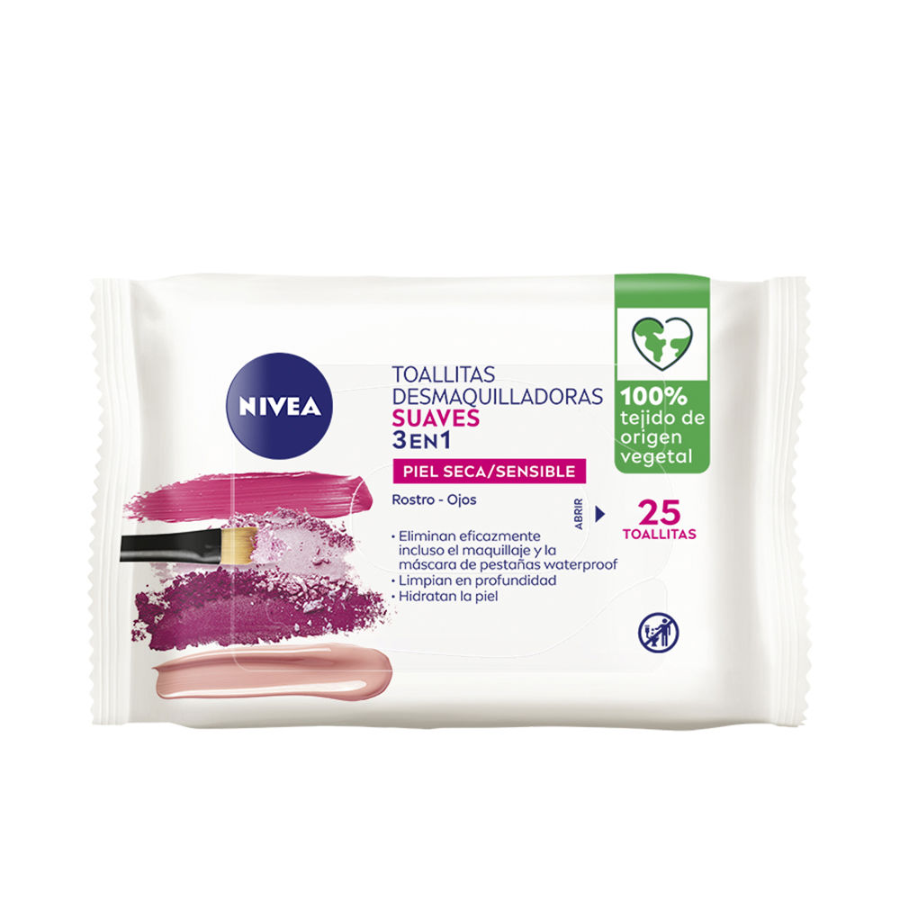 NIVEA  Gentle 3-in-1 MAKEUP REMOVAL WIPES 25 u