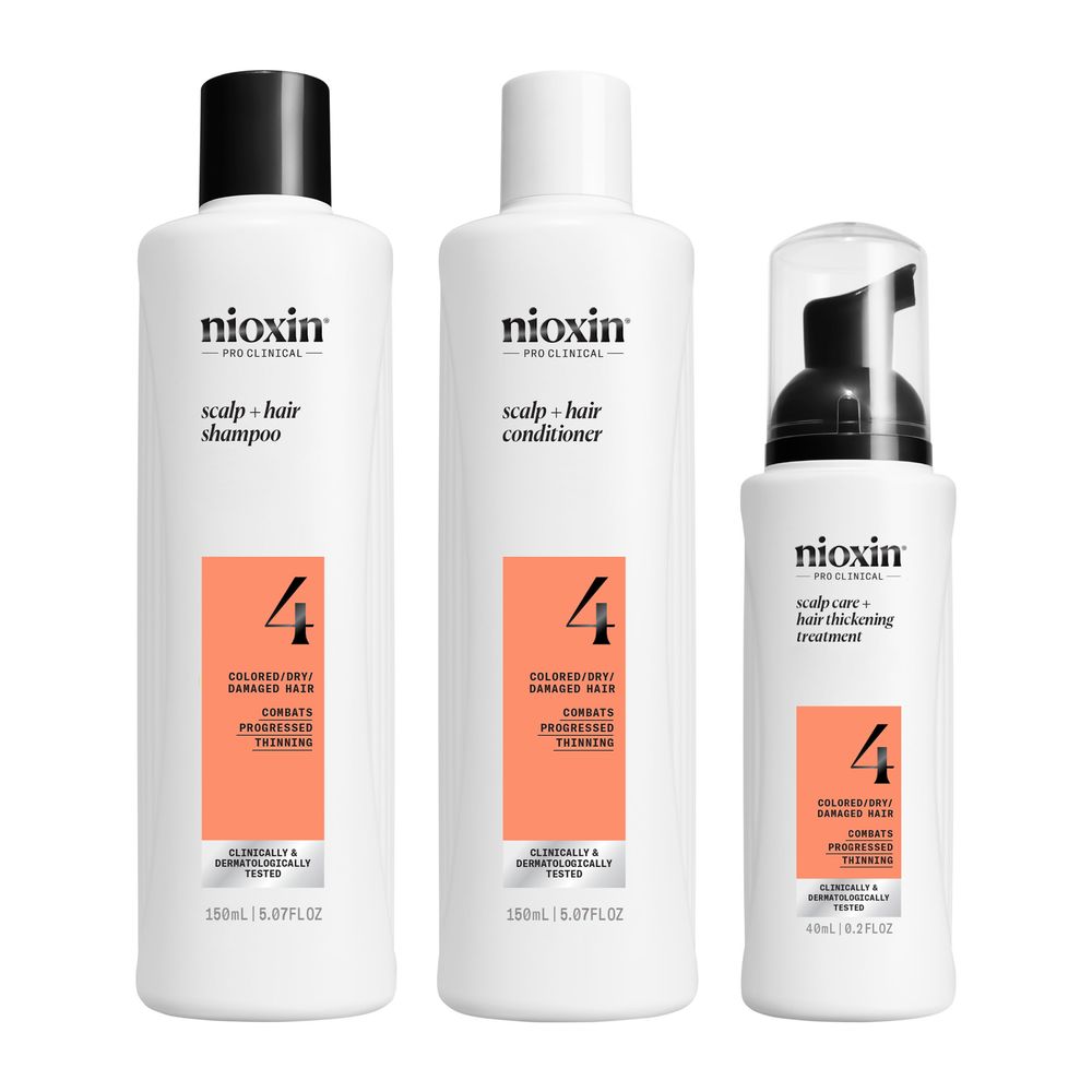 NIOXIN  SYSTEM 4 - Kit - Treatment for Colored Hair with Advanced Thinning 3 units