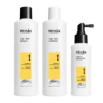 NIOXIN  SYSTEM 1 – Kit - Treatment for Natural Hair with Mild Thinning 3 units
