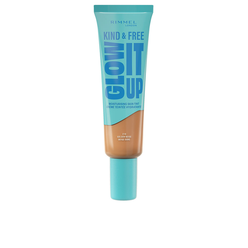 RIMMEL LONDON  KIND & FREE GLOW IT UP liquid foundation #210-Golden Beige 30 ml
