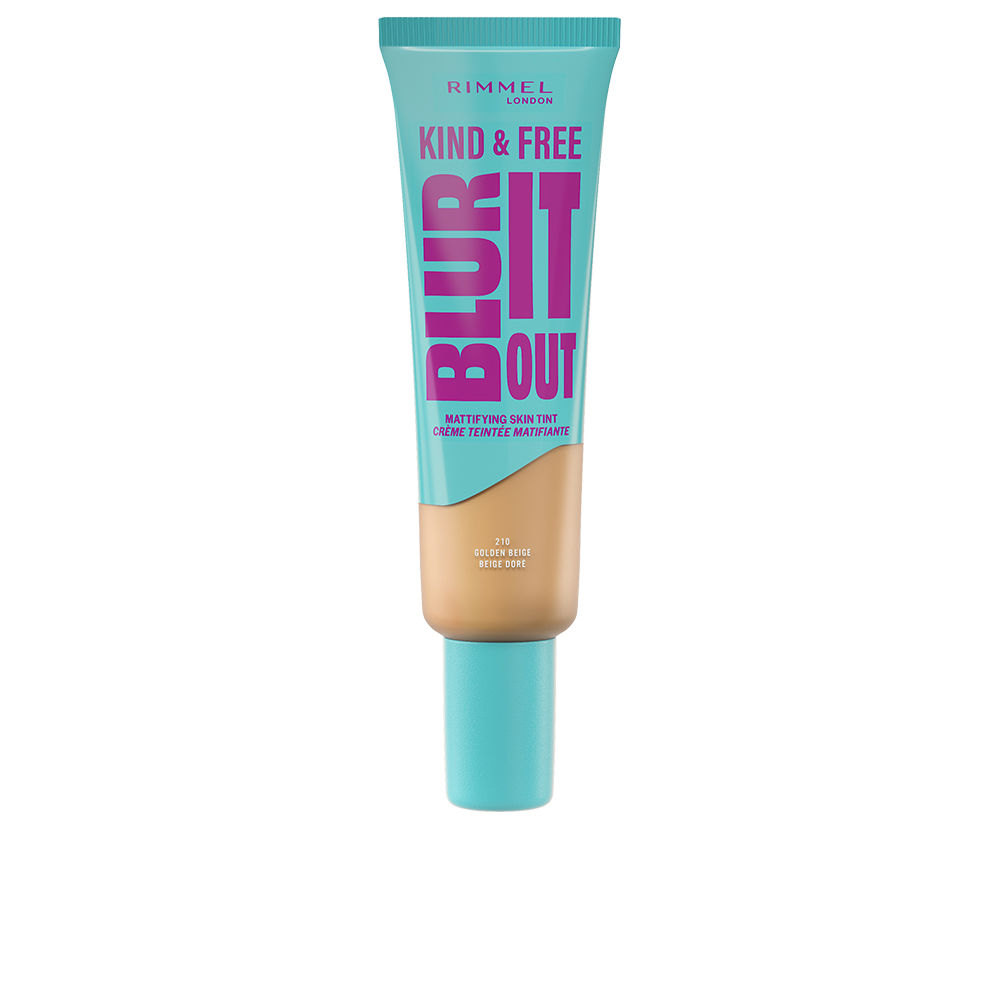 RIMMEL LONDON  KIND & FREE BLUR IT OUT matte effect foundation #210-Golden Beige 30 ml