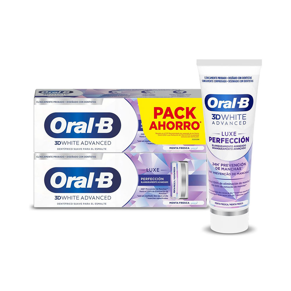 ORAL-B  3D WHITE LUXE PERFECTION toothpaste 2 x 75 ml