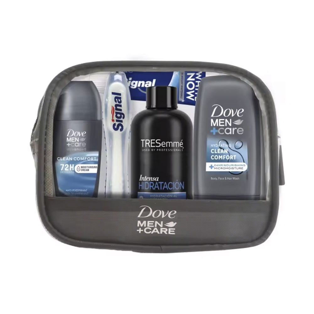 DOVE  MEN'S TRAVEL TOILETRY BAG CASE 5 pcs