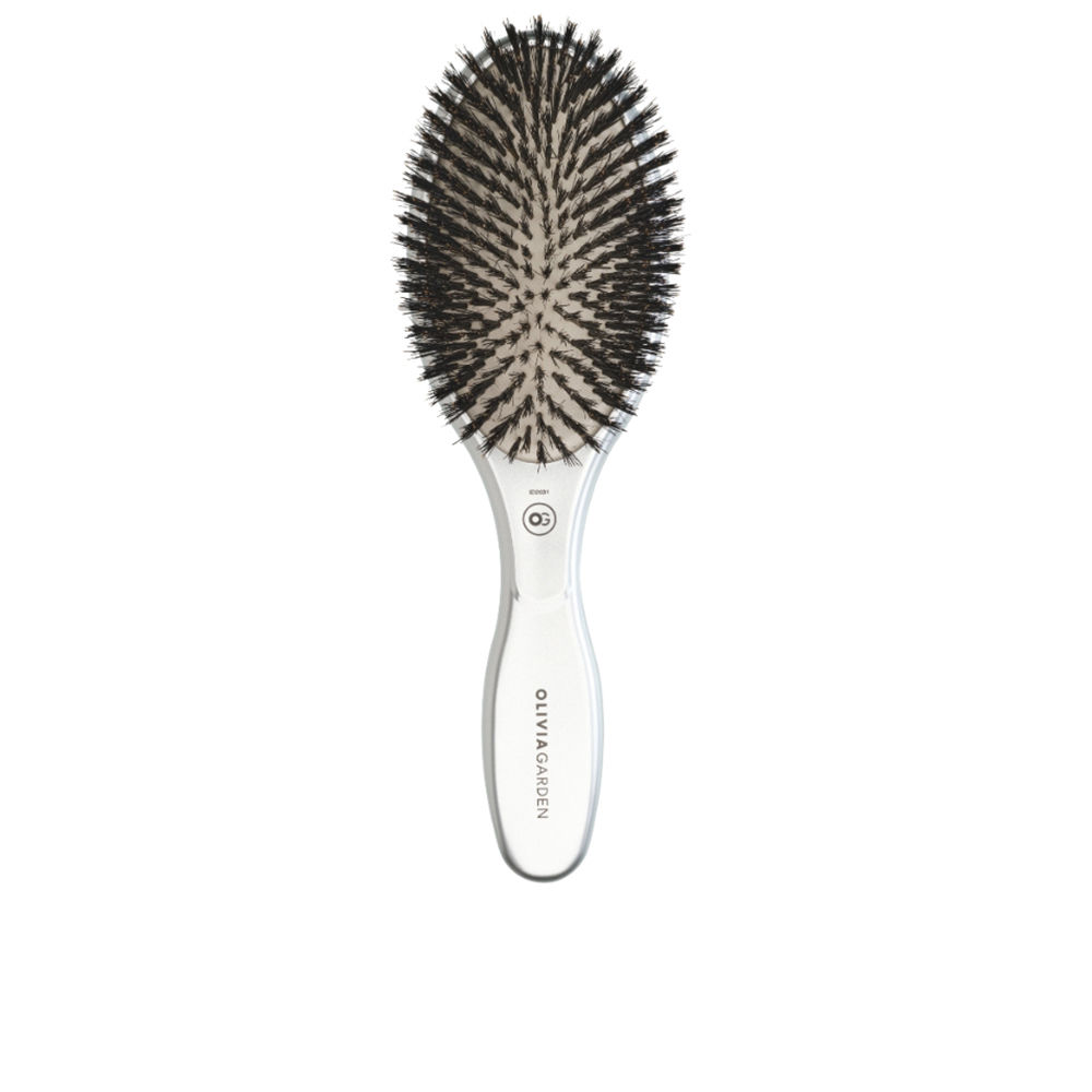 OLIVIA GARDEN  EXPERT CARE OVAL Boar&Nylon Bristles Silver 1 u