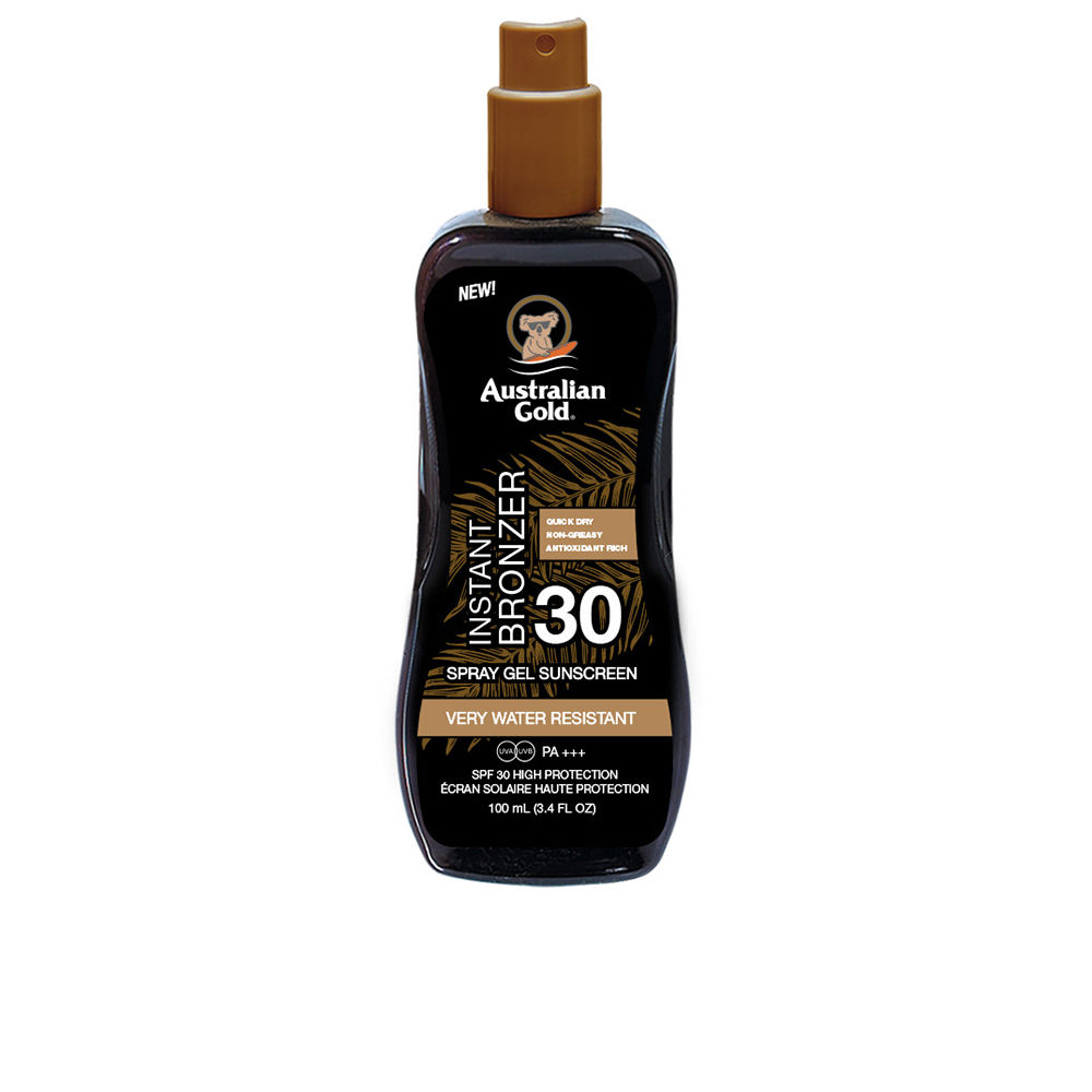 AUSTRALIAN GOLD  SUNSCREEN SPF30 spray gel with instant bronzer 100 ml