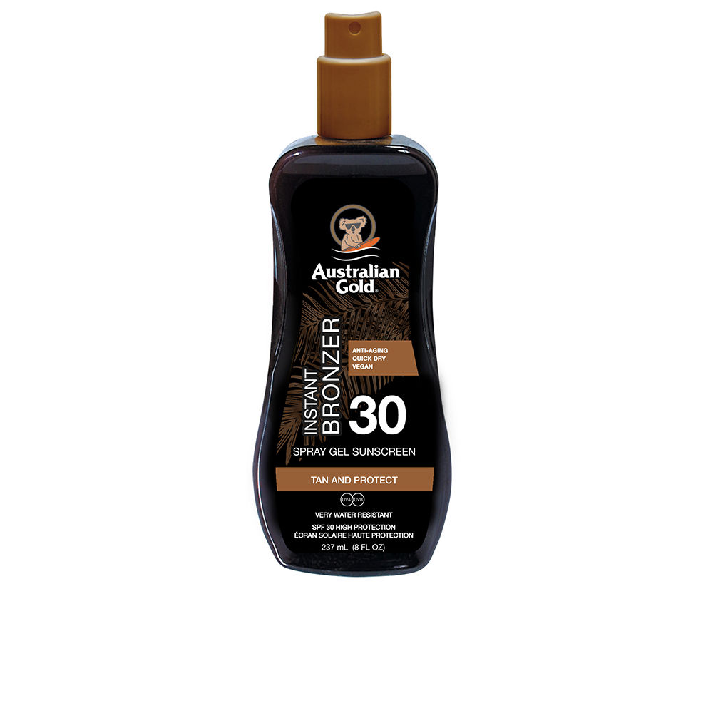 AUSTRALIAN GOLD  SUNSCREEN SPF30 spray gel with instant bronzer 237 ml