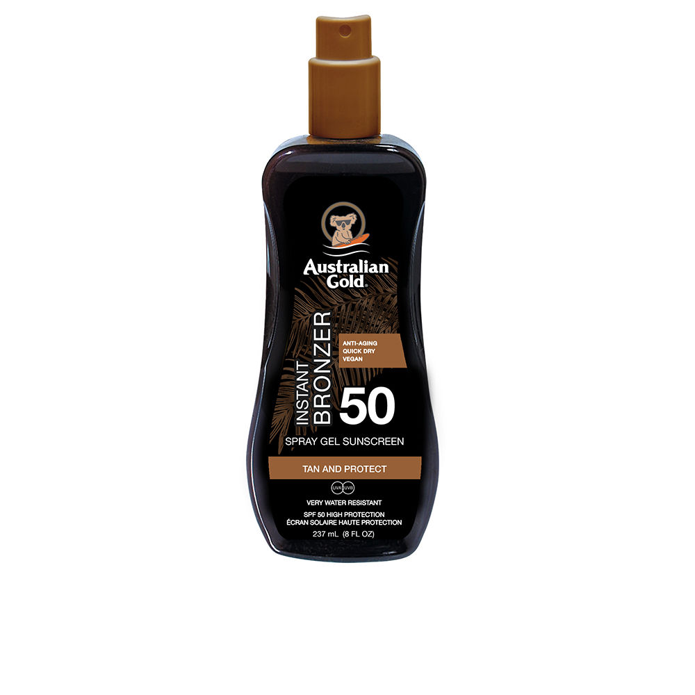 AUSTRALIAN GOLD  SUNSCREEN SPF50 spray gel with instant bronzer 237 ml
