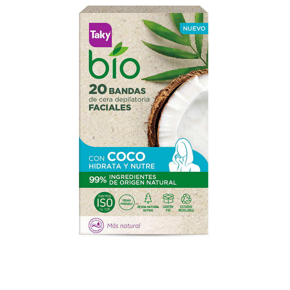 TAKY  BIO COCO facial wax strips for hair removal