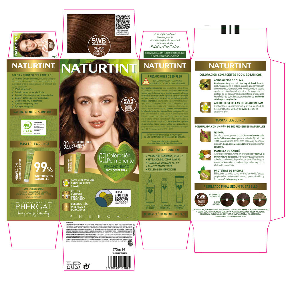 NATURTINT  NATURTINT ammonia-free dye #5Wb-Radiant Copper Brown 170 ml