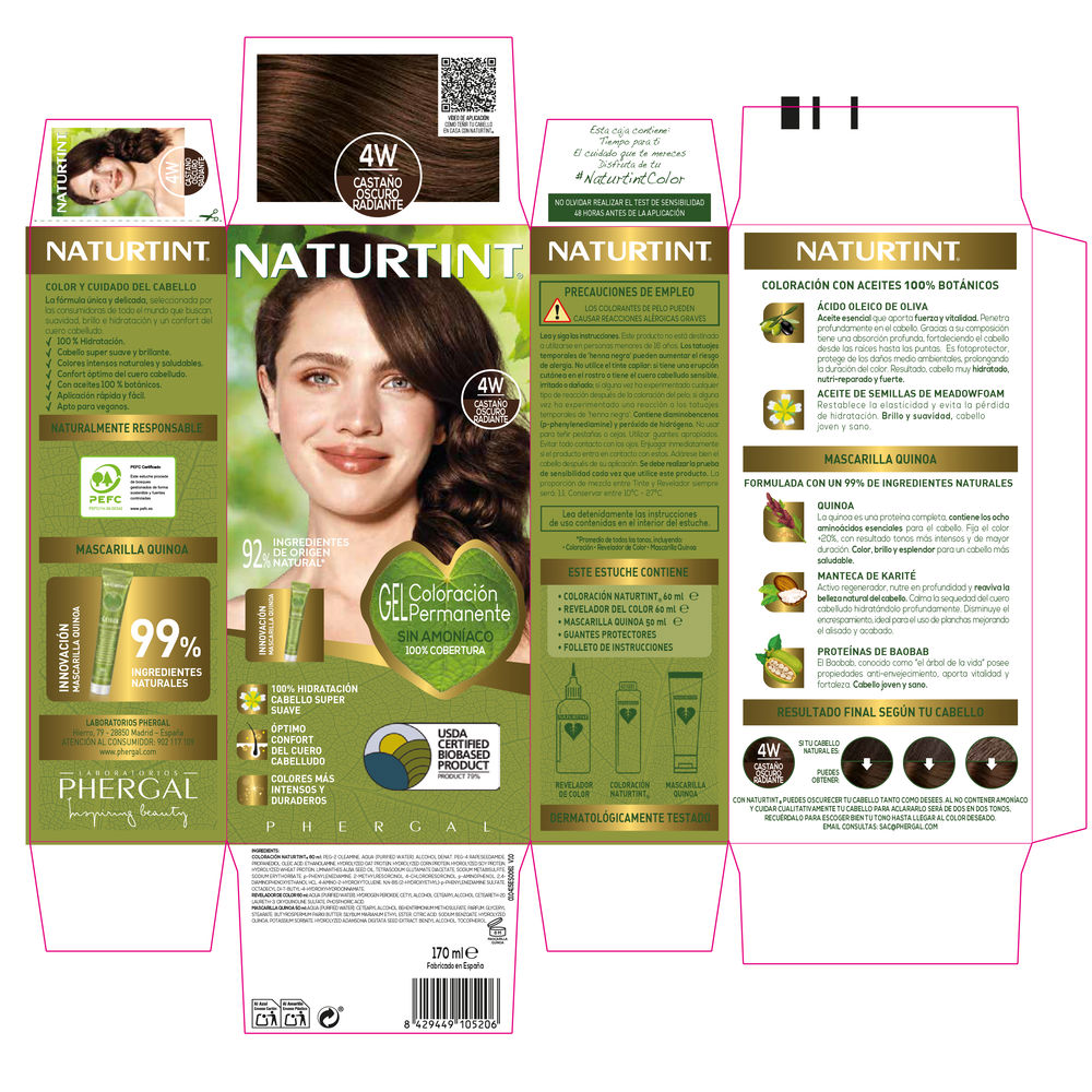 NATURTINT  NATURTINT ammonia-free dye #4W-Radiant Dark Brown 170 ml