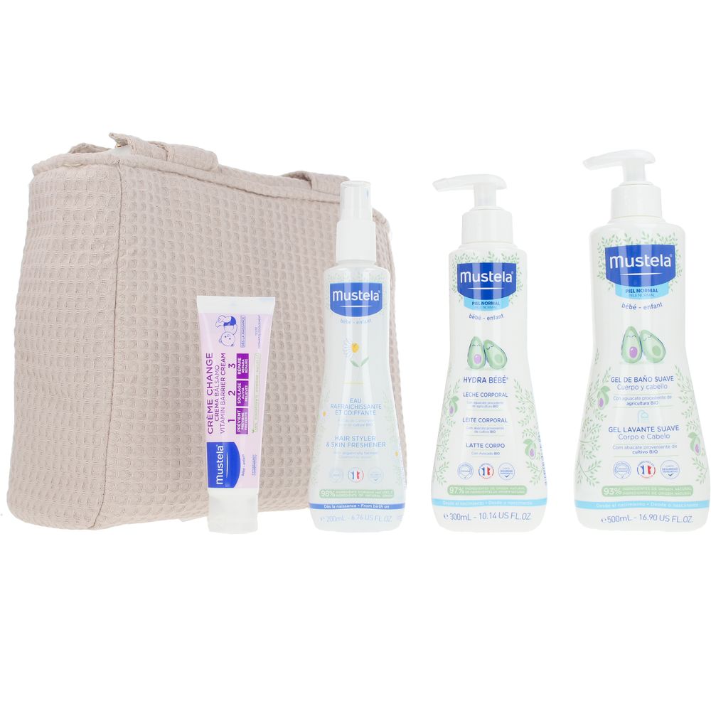 MUSTELA  BEIGE TROLLEY BAG CASE 5 pcs