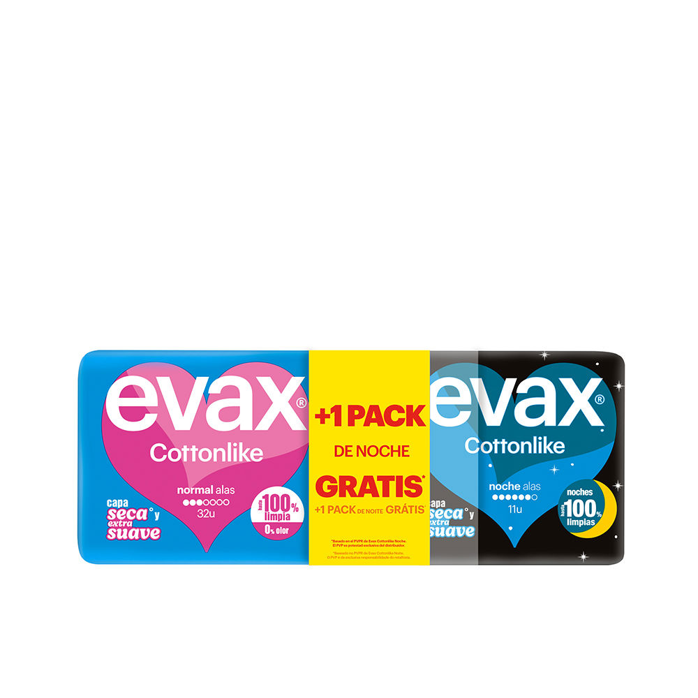 EVAX  EVAX COTTONLIKE pads pack normal wings day 32 units + night wings 11 units