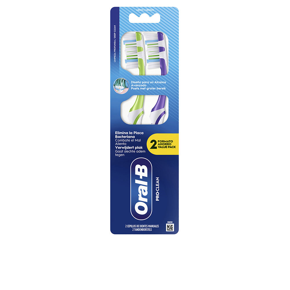 ORAL-B  PROCLEAN PLAQUE REMOVER toothbrush 40 #medium 2 units