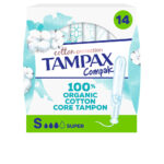 TAMPAX  TAMPAX 100% ORGANIC COTTON super plug 14 units