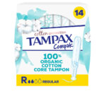 TAMPAX  TAMPAX 100% ORGANIC COTTON regular cap 14 units