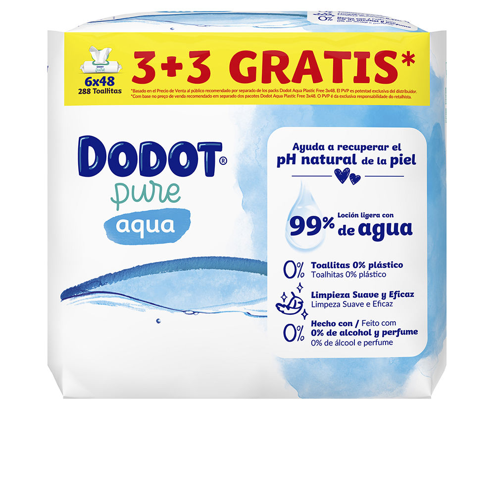 DODOT  PURE TOTAL CARE 99% water wet wipes 288 units