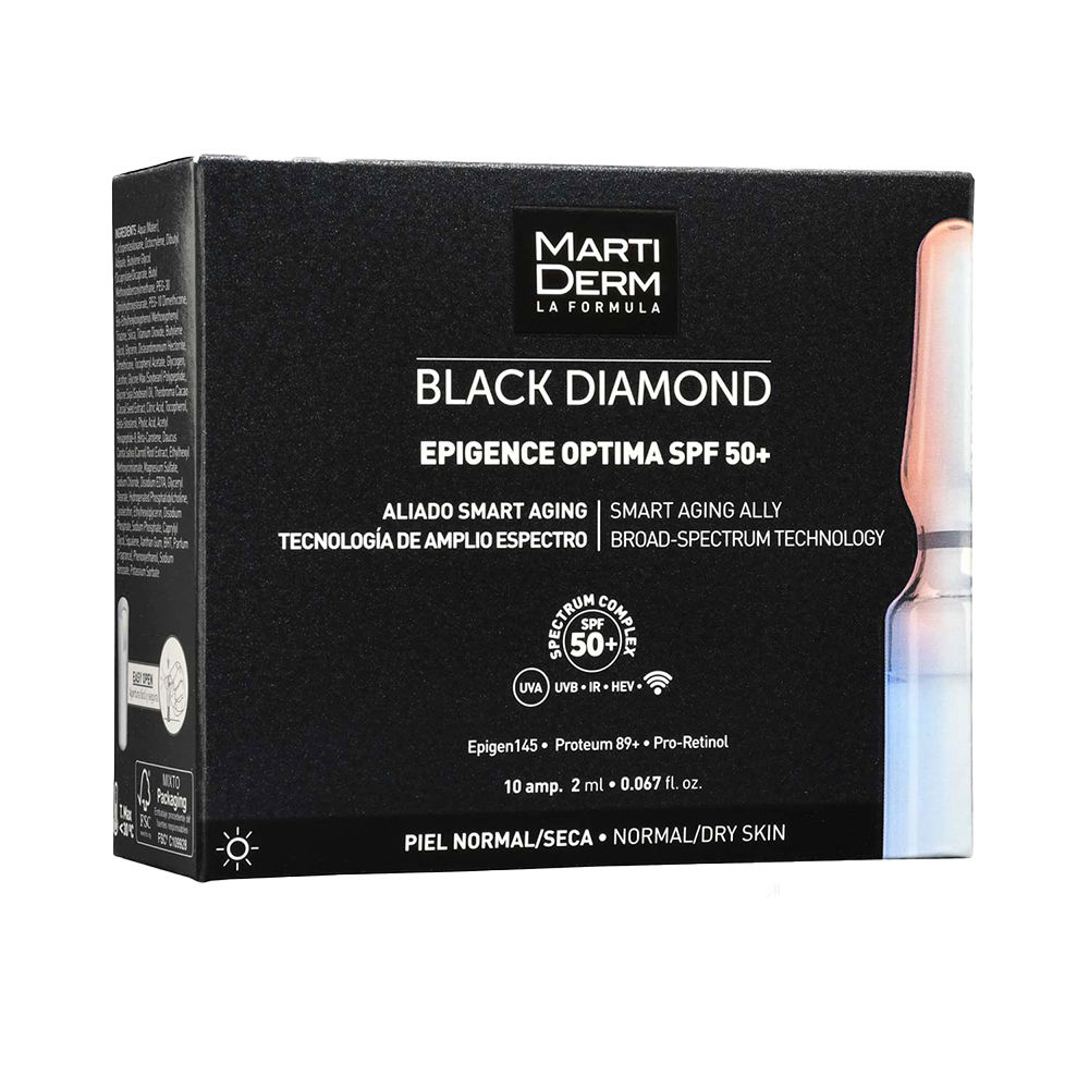 MARTIDERM  BLACK DIAMOND EPIGENCE OPTIMA ampoules for normal-dry skin SPF50+ 10 x 2 ml