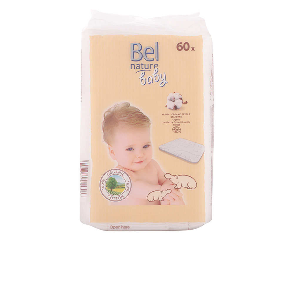 BEL  NATURE ECOCERT maxi discos bebé algodón 100% orgánico 60 pz