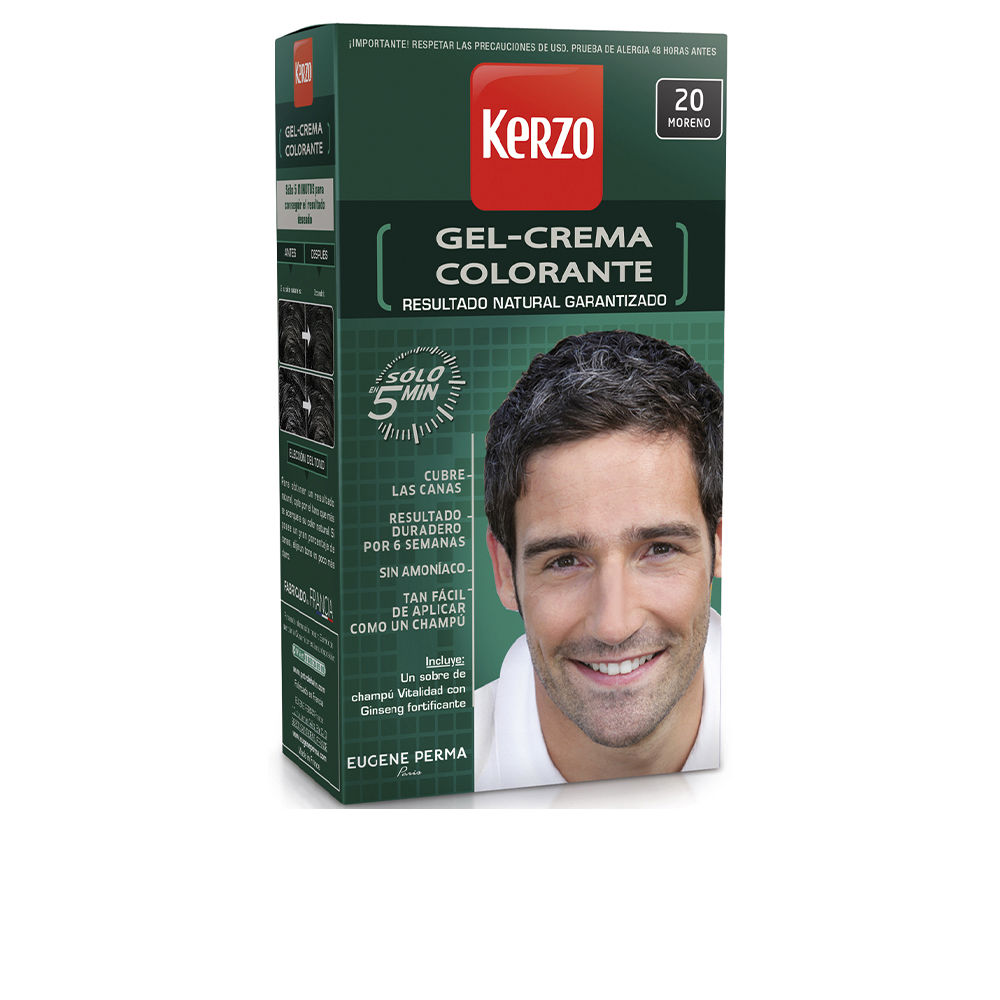 KERZO  TINTE PARA HOMBRE gel-crema #20 moreno 100 gr