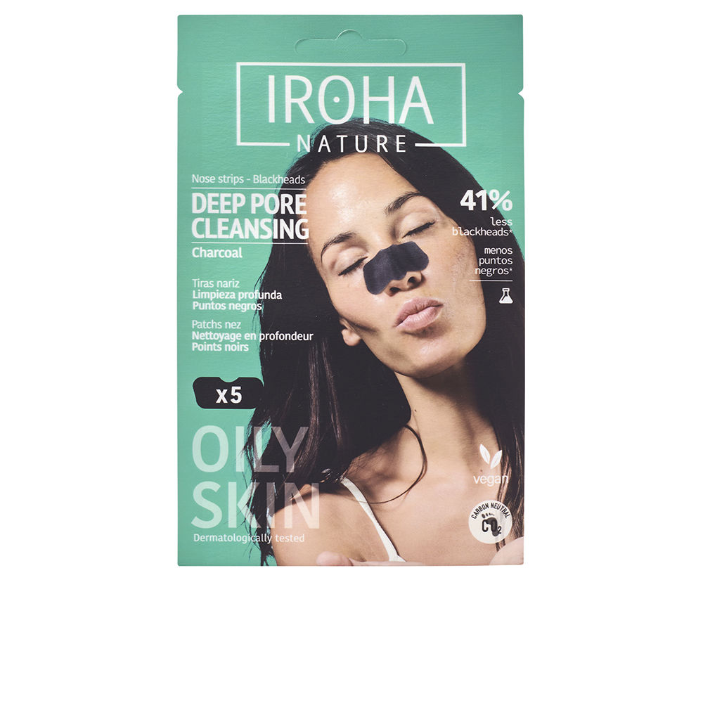 IROHA  DETOX CHARCOAL BLACK nose strips 5 u