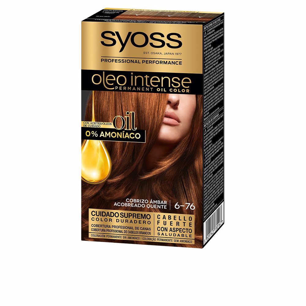 SYOSS  OLEO INTENSE ammonia-free hair color #6.76-amber copper 5 pz