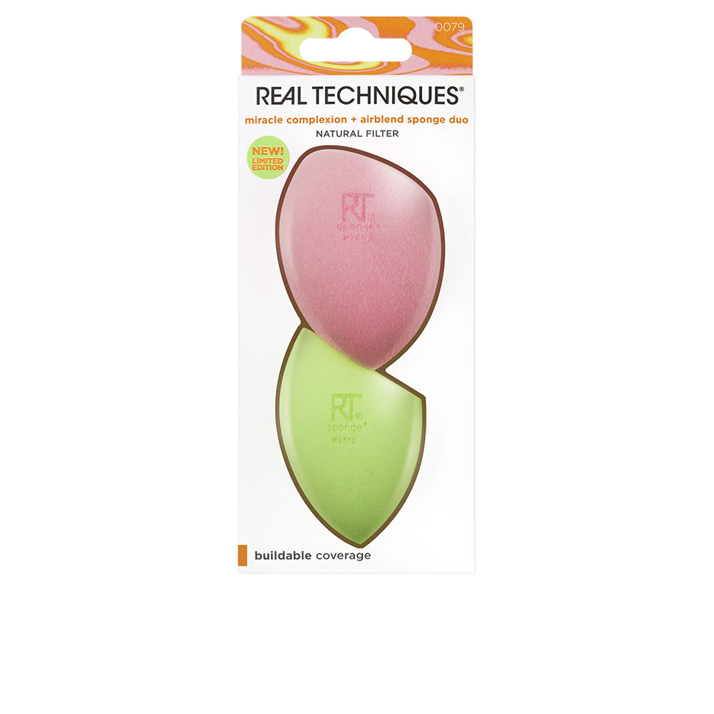 REAL TECHNIQUES  MIRACLE COMPLEXION + AIRBLEND sponge duo limited edition 2 u