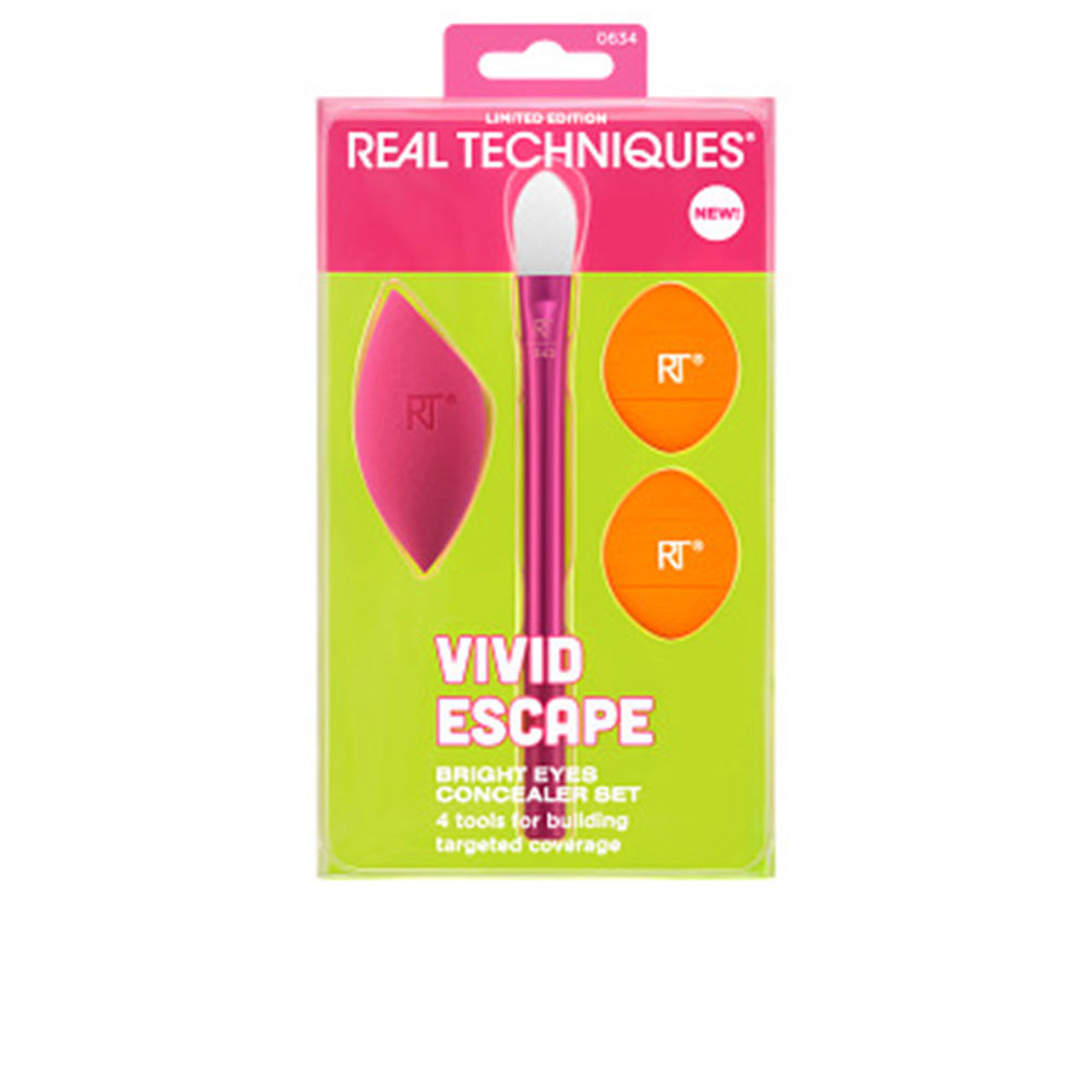 REAL TECHNIQUES  VIVID ESCAPE BRIGHT EYES CONCEALER CASE 4 pcs