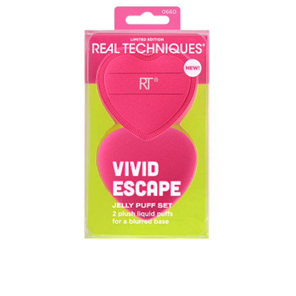 REAL TECHNIQUES  VIVID ESCAPE JELLY PUFF CASE 2 pcs