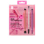 REAL TECHNIQUES  DOUBLE TIME BRUSH + LAST CASE 4 pcs