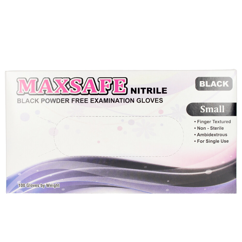 MAXSAFE  MAXSAFE nitryl gloves size S #black 100 pz