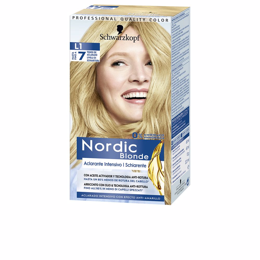 SCHWARZKOPF MASS MARKET  NORDIC BLONDE L1 intensive lightening 0% ammonia 5 units