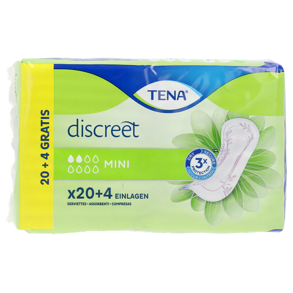 TENA LADY  DISCREET mini incontinence pads 24 units