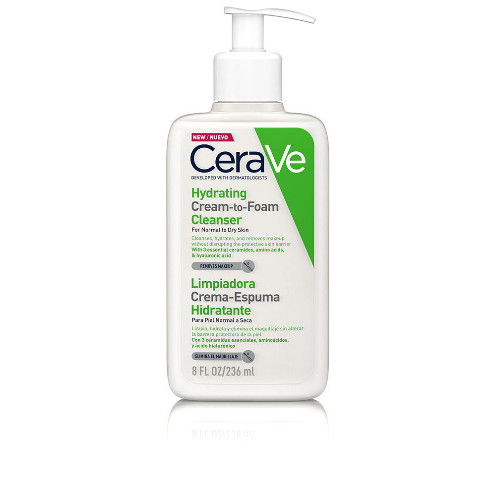 CERAVE  HYDRATING CREAM-TO-FOAM cleanser for normal to dry skin 236 ml