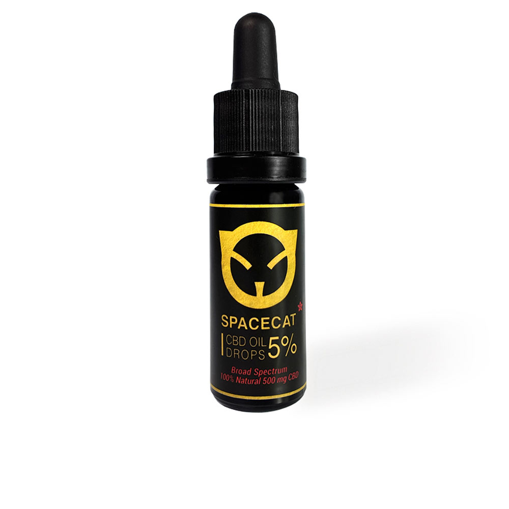 SPACECAT  ACEITE DE CBD 5% (500mg) espectro completo rico en cannabidiol 10 ml